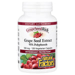 Natural Factors, GrapeSeedRich, Grape Seed Extract, 100, 120 Vegetarian Capsules UPC 068958045405 | Hilife Vitamins