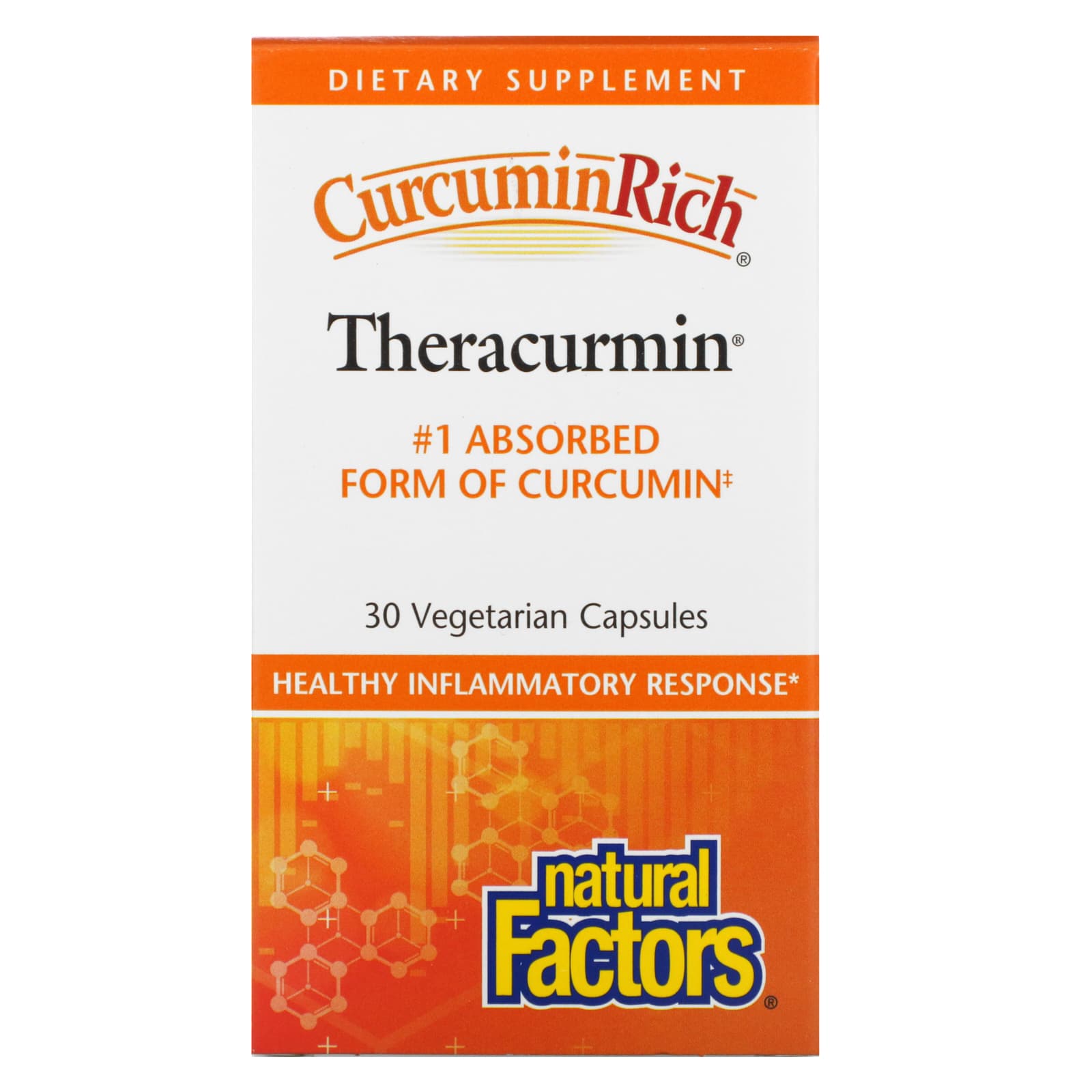Natural Factors, CurcuminRich, Theracurmin, 30 Capsules UPC 068958045429 | Hilife Vitamins