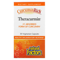 Natural Factors, CurcuminRich, Theracurmin, 30 Capsules UPC 068958045429 | Hilife Vitamins