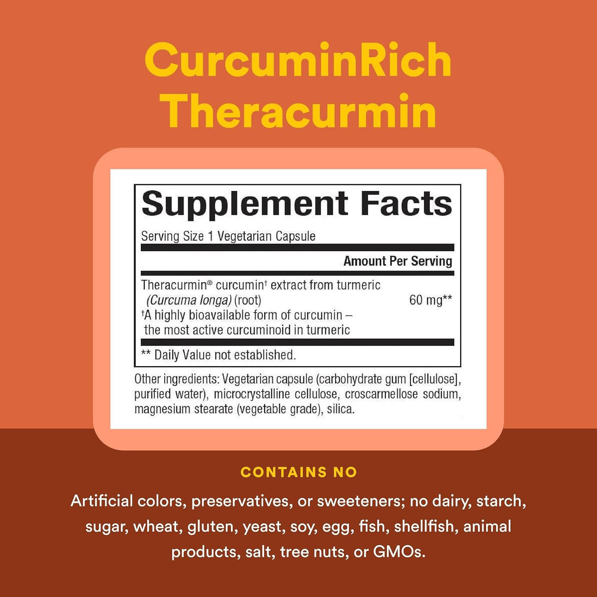 Natural Factors, Theracurmin®, 60 mg, 30 Vegetarian Capsules UPC 068958045436 | Hilife Vitamins