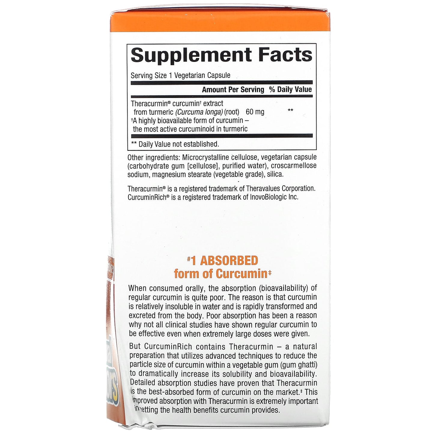 Natural Factors, CurcuminRich, Double Strength Theracurm, 120 Capsules UPC 068958045481 | Hilife Vitamins