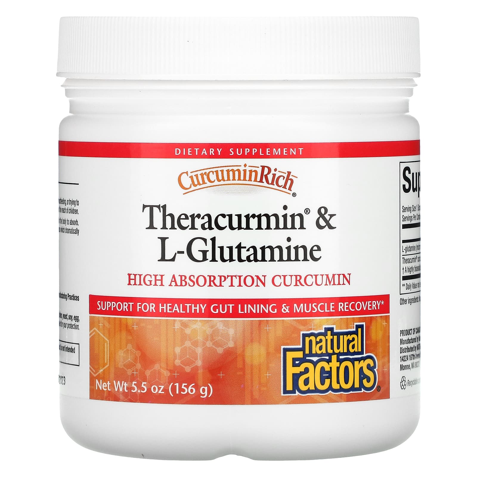 Natural Factors, CurcuminRich, Theracurmin &amp; L-Gluta, 5.5 oz UPC 068958045498 | Hilife Vitamins