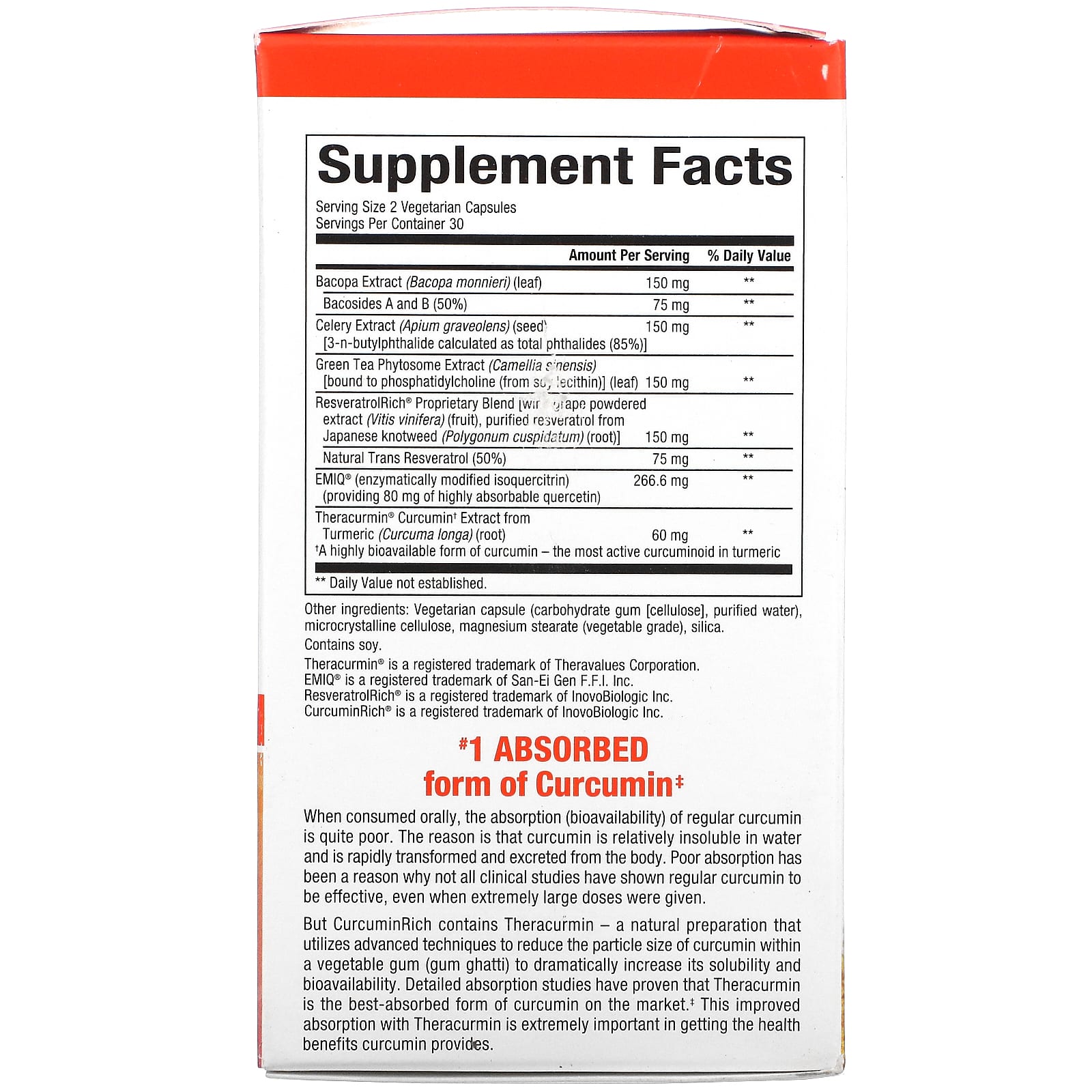 Natural Factors, mory Curcumizer, 60 Vegetarian Capsules UPC 068958045535 | Hilife Vitamins