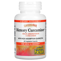 Natural Factors, mory Curcumizer, 60 Vegetarian Capsules UPC 068958045535 | Hilife Vitamins