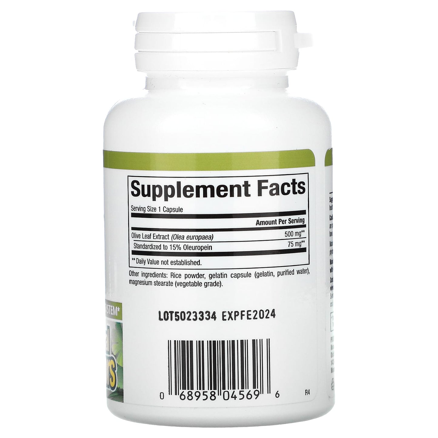 Natural Factors, HerbalFactors, Olive Leaf, 500 mg, 60 Capsules UPC 068958045696 | Hilife Vitamins