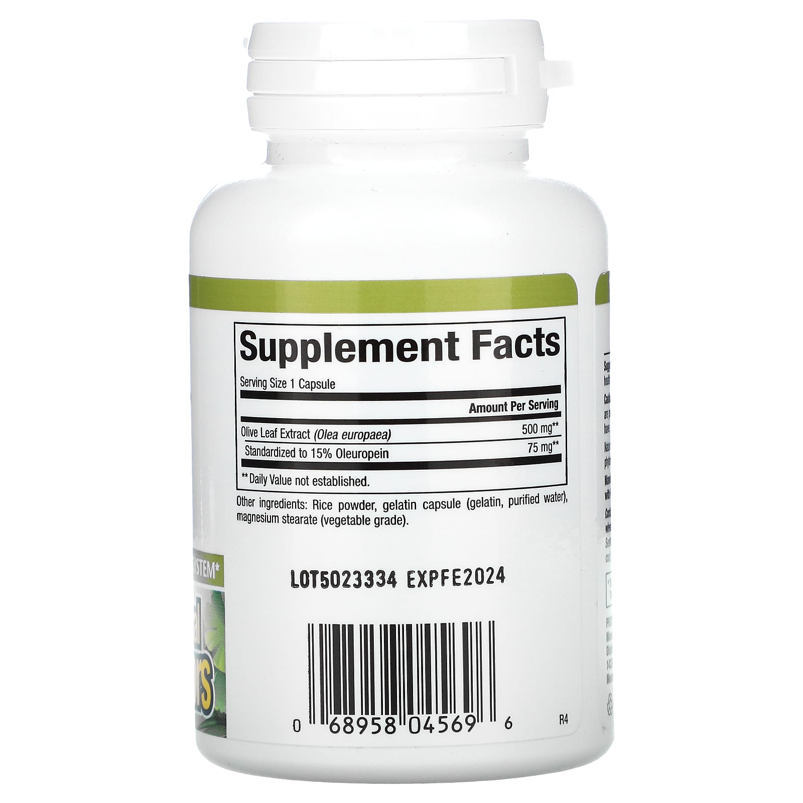 Natural Factors, HerbalFactors, Olive Leaf, 500 mg, 60 Capsules UPC 068958045696 | Hilife Vitamins