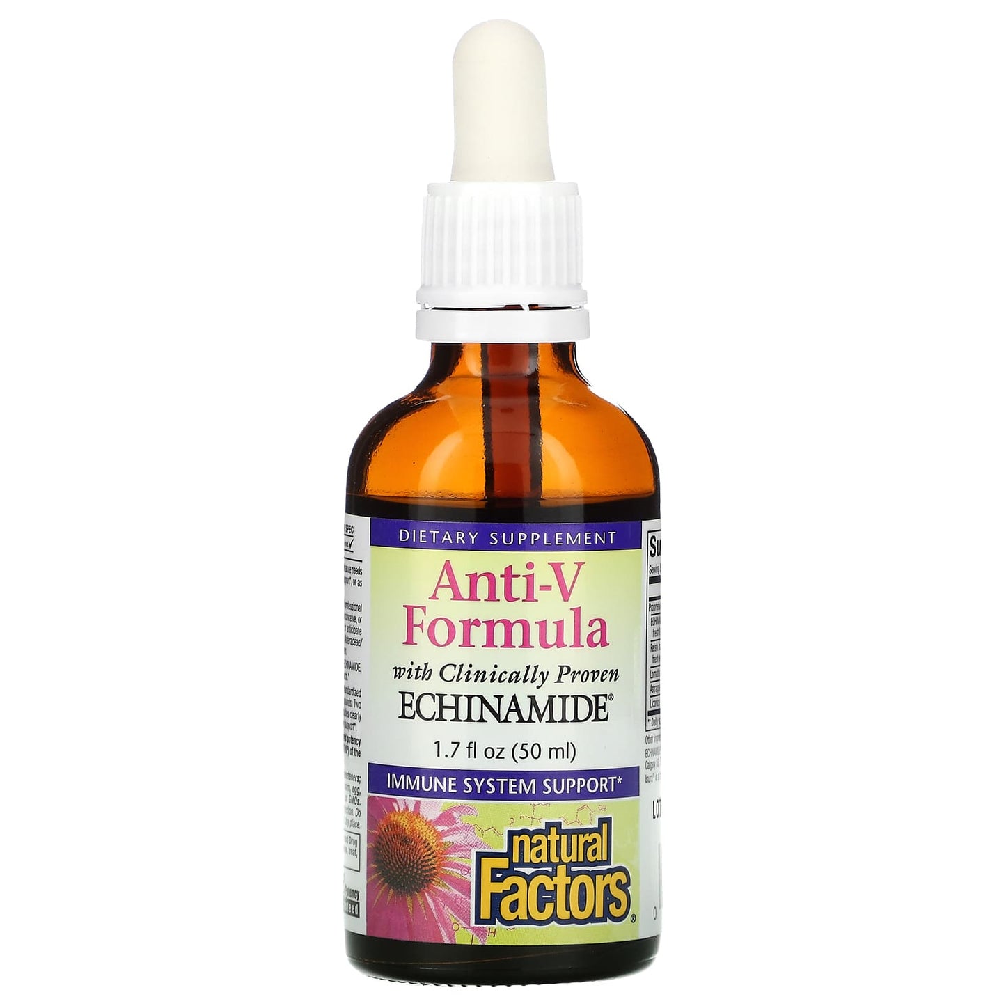 Natural Factors, Anti-V Formula, with Clinically Proven, 1.7 Oz Liquid UPC 068958047508 | Hilife Vitamins