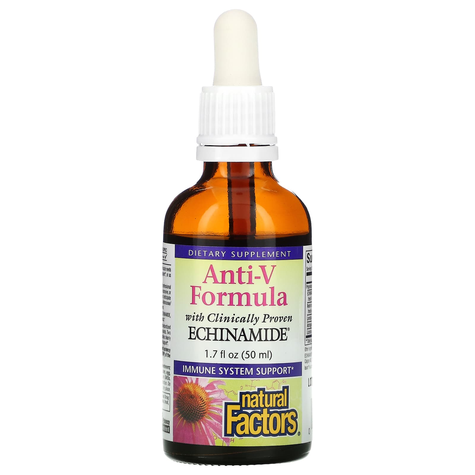 Natural Factors, Anti-V Formula, with Clinically Proven, 1.7 Oz Liquid UPC 068958047508 | Hilife Vitamins