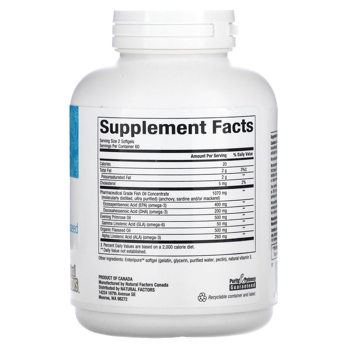 Natural Factors, WomenSense, RxOmega-3, 120 Softgels UPC 068958049137 | Hilife Vitamins