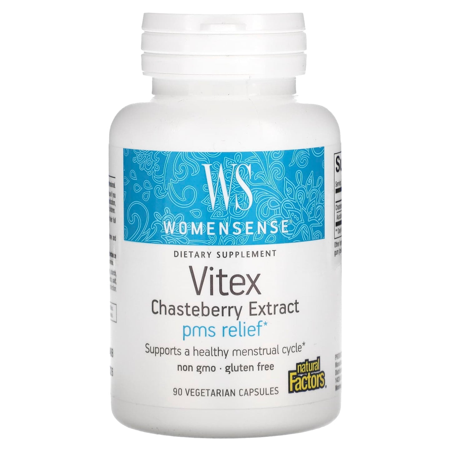 Natural Factors, Womensense, Vitex Chasteberry Extract, 90 Vegetarian Capsules UPC 068958049304 | Hilife Vitamins
