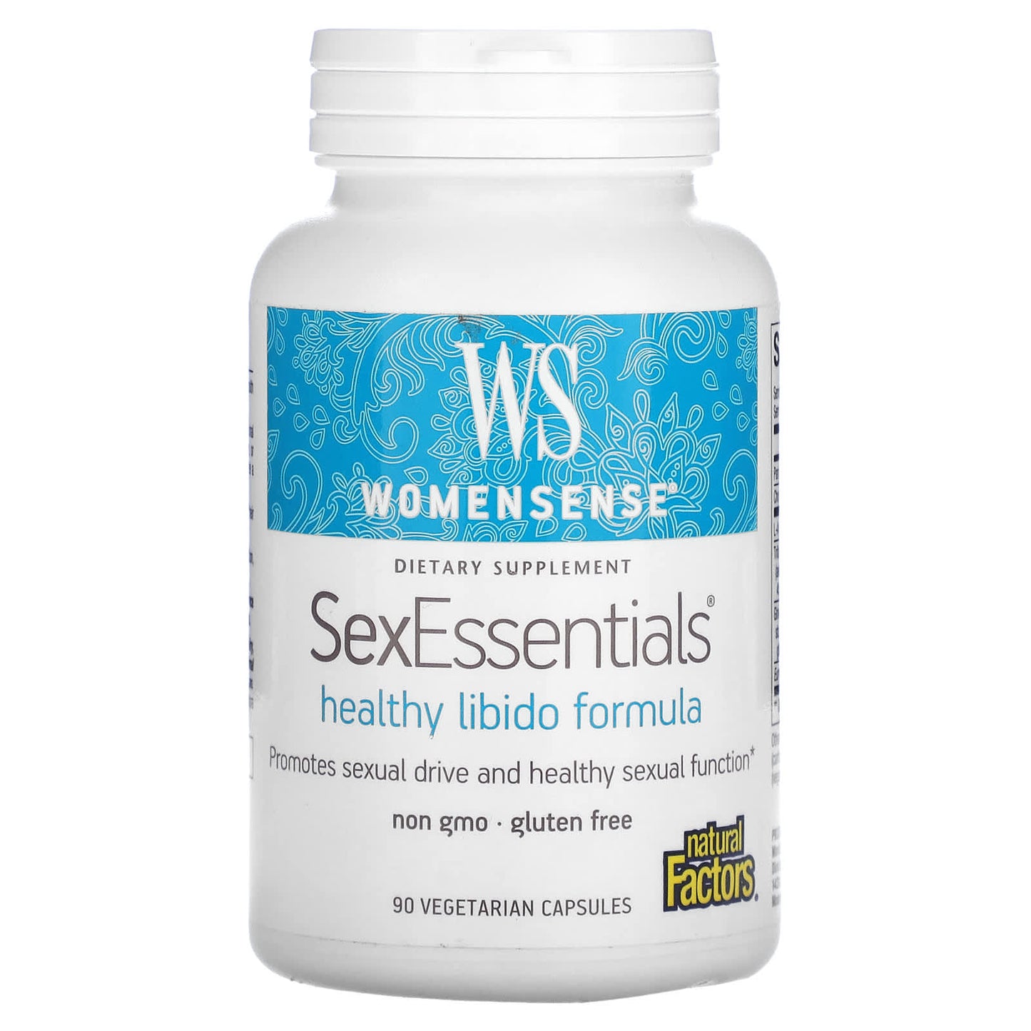 Natural Factors, WomenSense, SexEssentials, Healthy Libi, 90 Vegetarian Capsules UPC 068958049366 | Hilife Vitamins