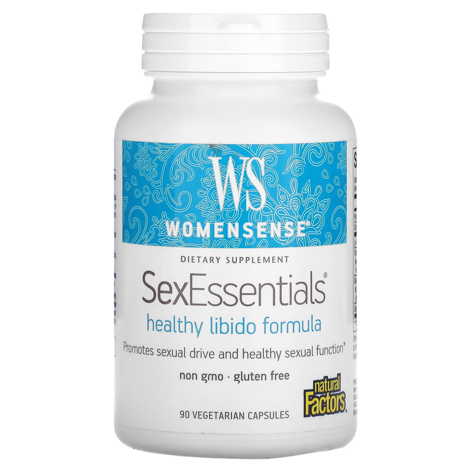 Natural Factors, WomenSense, SexEssentials, Healthy Libi, 90 Vegetarian Capsules UPC 068958049366 | Hilife Vitamins