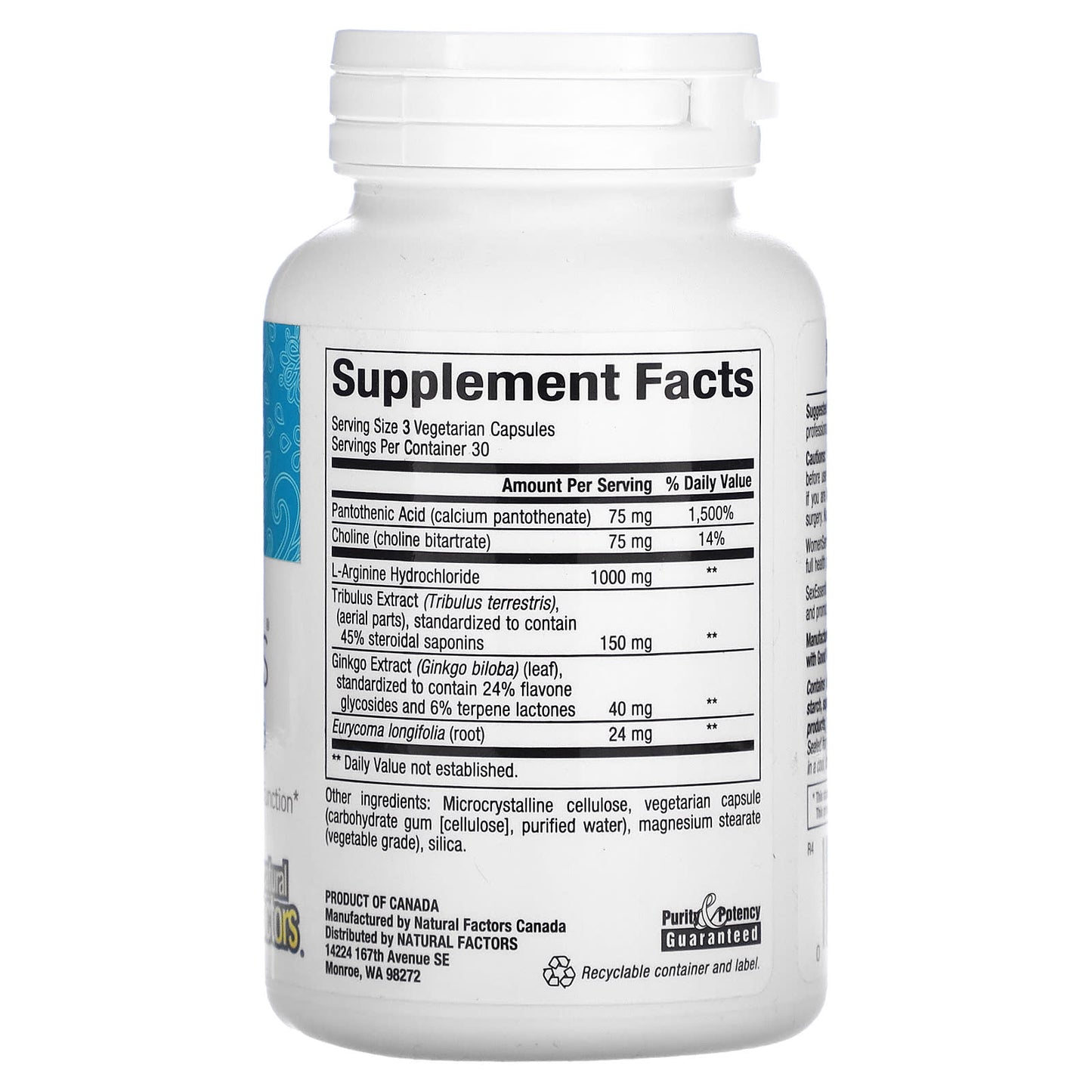Natural Factors, WomenSense, SexEssentials, Healthy Libi, 90 Vegetarian Capsules UPC 068958049366 | Hilife Vitamins
