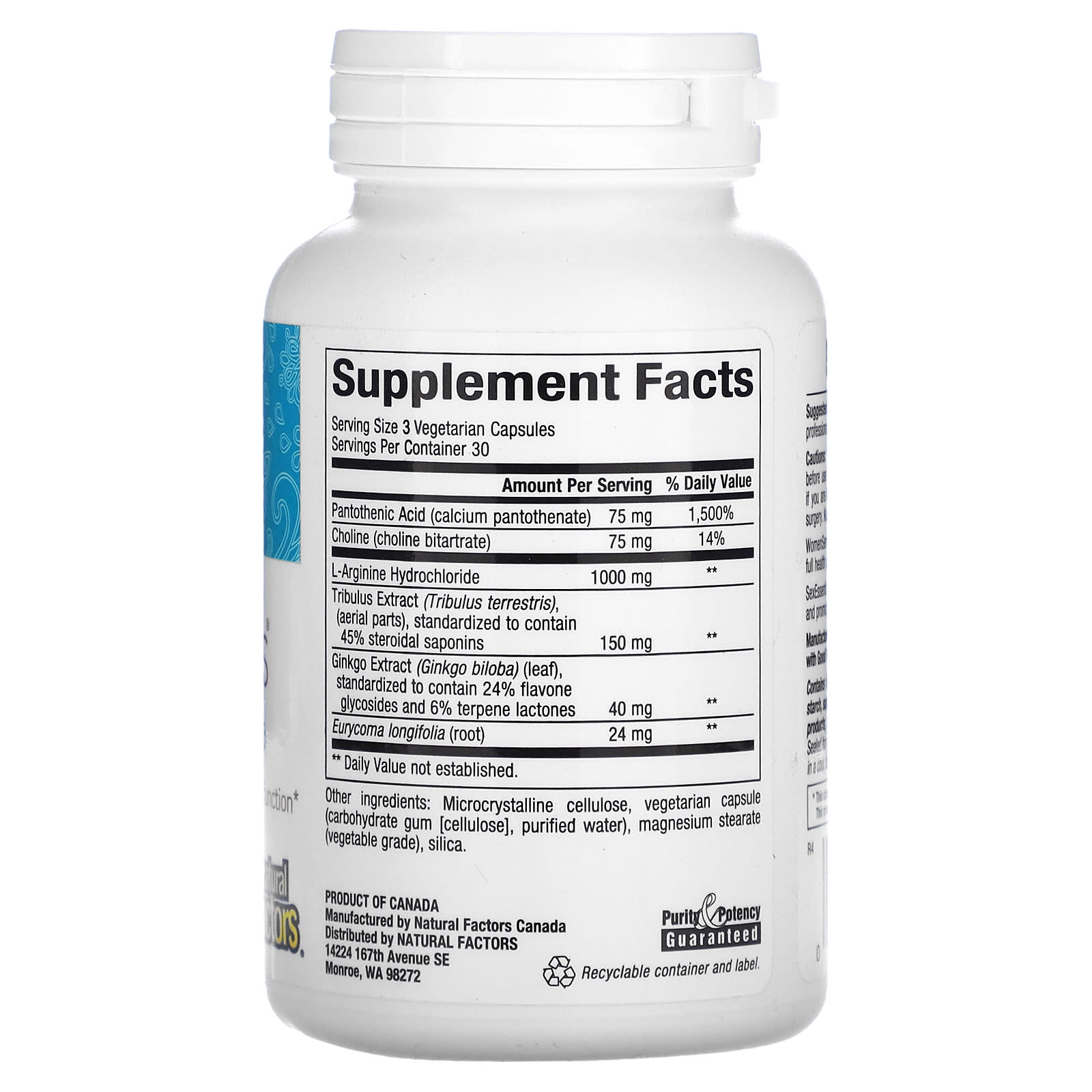 Natural Factors, WomenSense, SexEssentials, Healthy Libi, 90 Vegetarian Capsules UPC 068958049366 | Hilife Vitamins