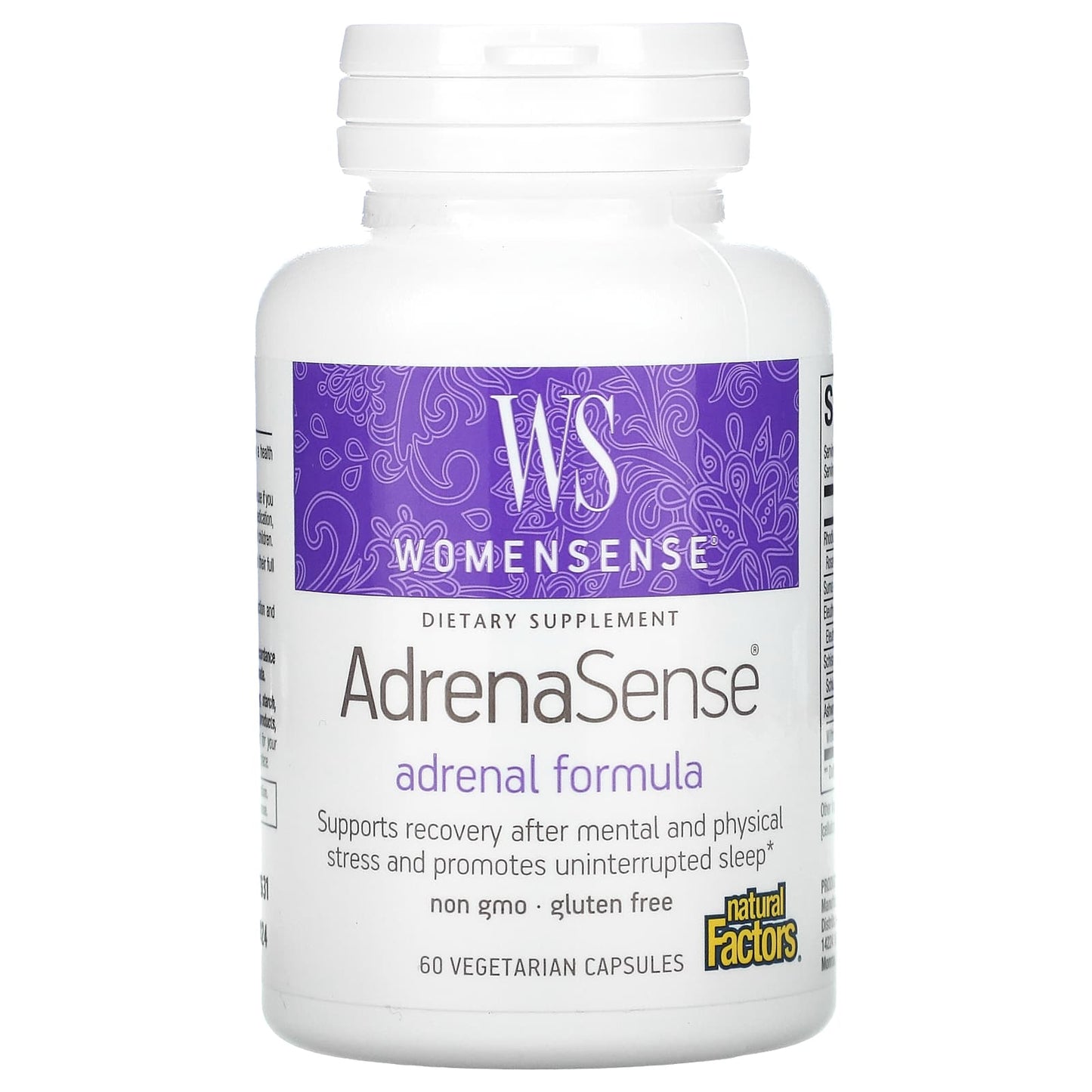 Natural Factors, Womensense, AdrenaSense, Adrenal Formul, 60 Capsules UPC 068958049410 | Hilife Vitamins