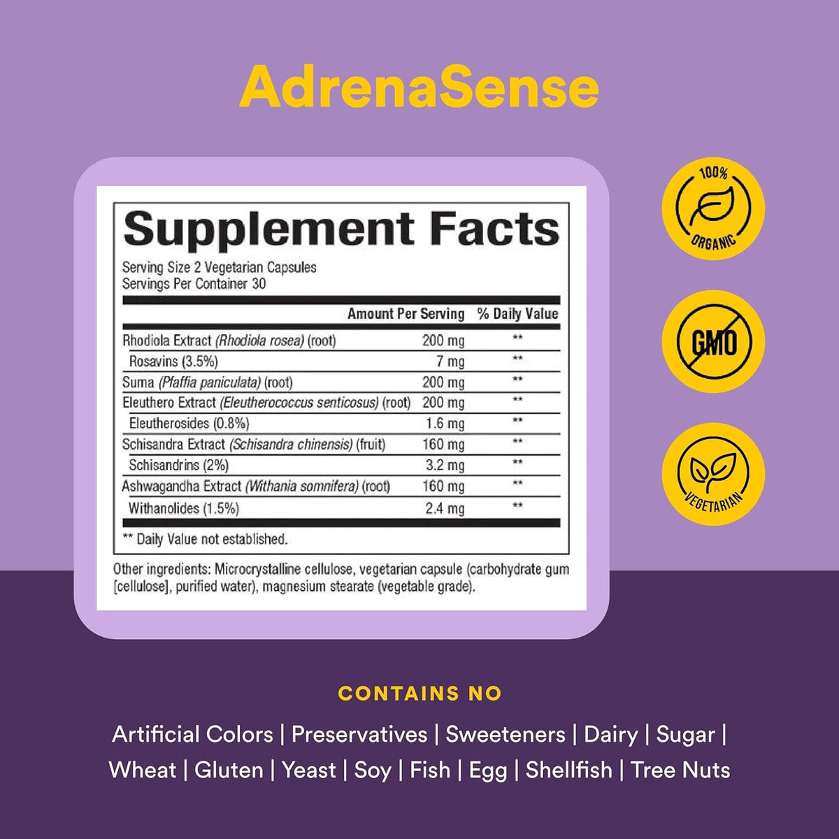 Natural Factors, Womensense®, AdrenaSense®, Adrenal Formula, 60 Capsules UPC 068958049410 | Hilife Vitamins