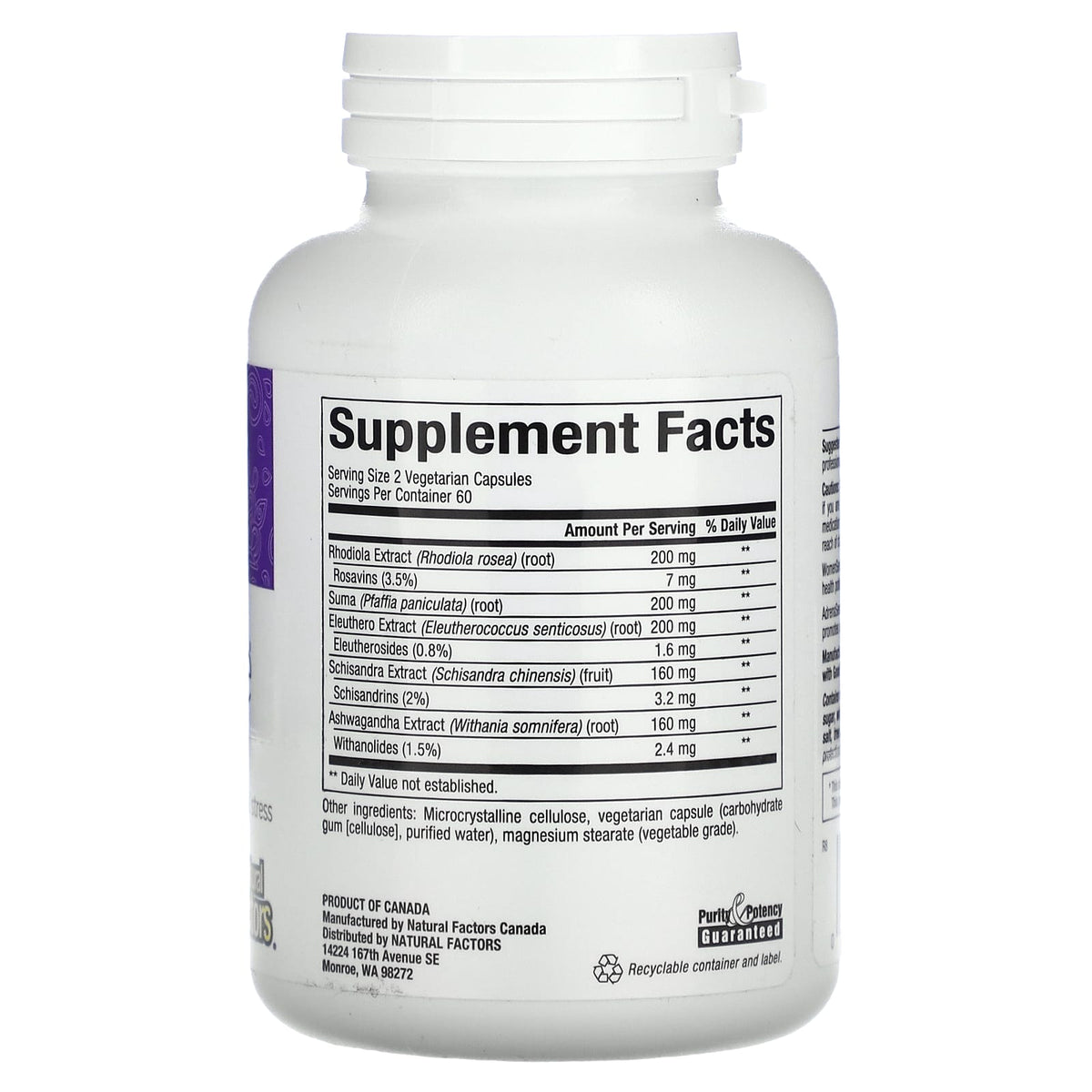 Natural Factors, WomenSense, AdrenaSense, Adrenal Formul, 120 Capsules UPC 068958049427 | Hilife Vitamins
