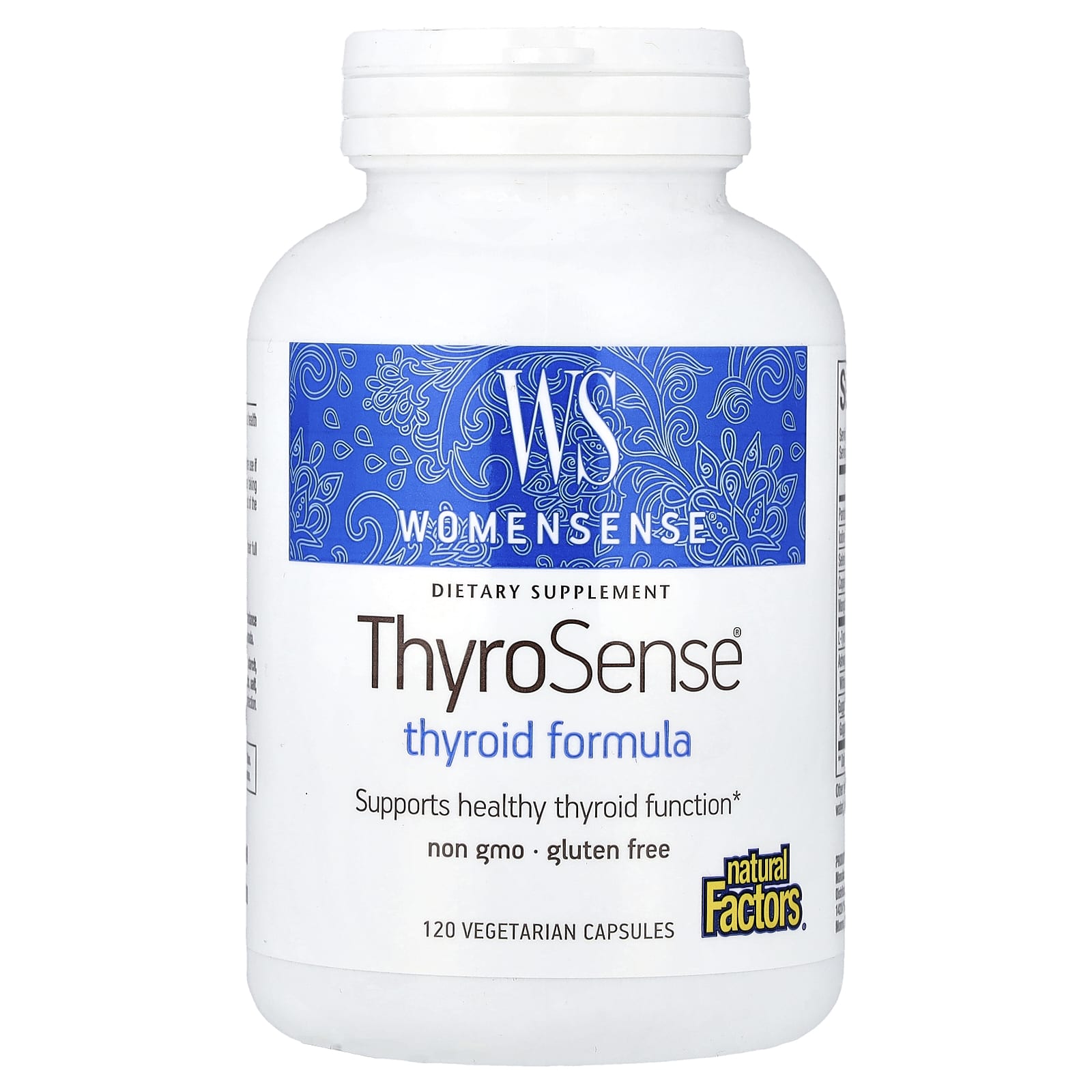 Natural Factors, WomenSense®, ThyroSense®, Thyroid Formula, 120 Capsules UPC 068958049465 | Hilife Vitamins