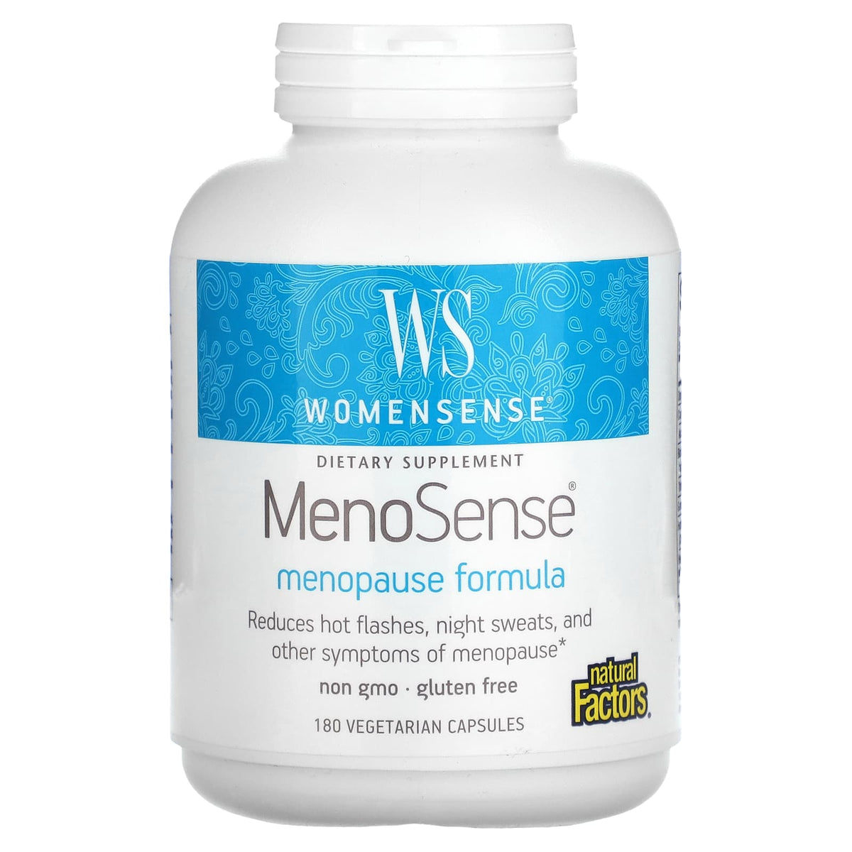 Natural Factors, WomenSense, MenoSense, Menopause Formul, 180 Capsules UPC 068958049519 | Hilife Vitamins