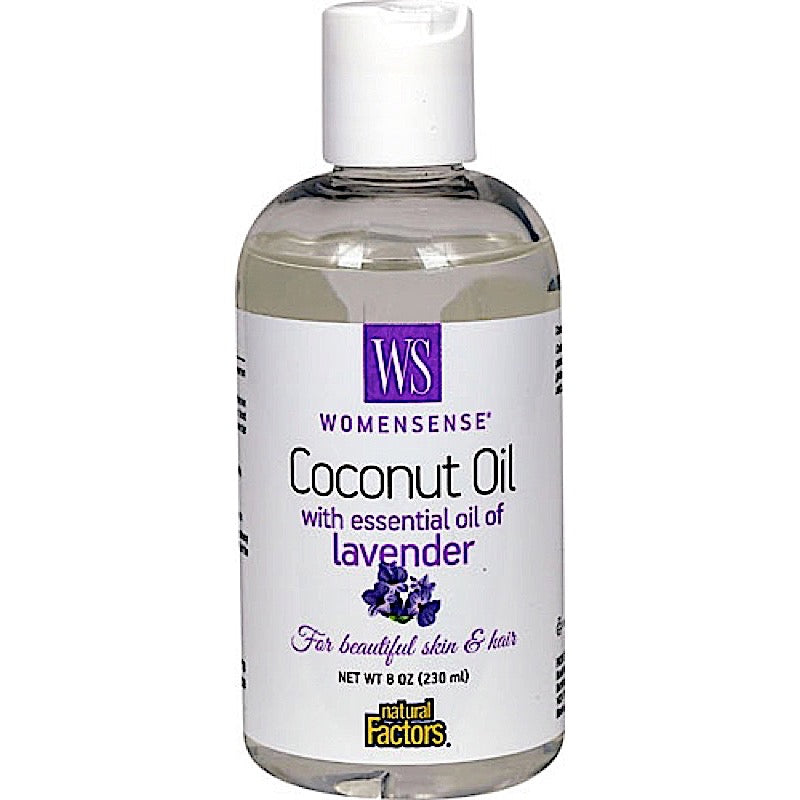 Natural Factors, Womensense Coconut Oil With Essential Oil Of Lavender, 8 Oz UPC 068958049762 | Hilife Vitamins