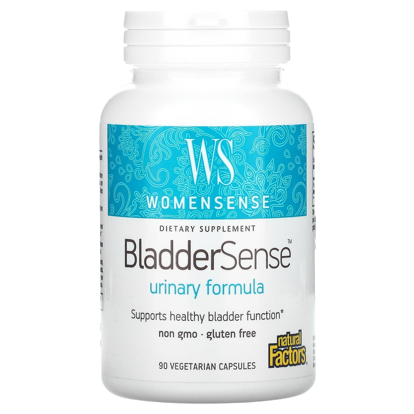 Natural Factors, Womensense, BladderSense, 90 Vegetarian Capsules UPC 068958049779 | Hilife Vitamins