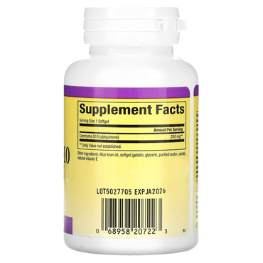 Natural Factors, Coenzyme Q10, 200 mg, 60 Softgels UPC 068958207223 | Hilife Vitamins