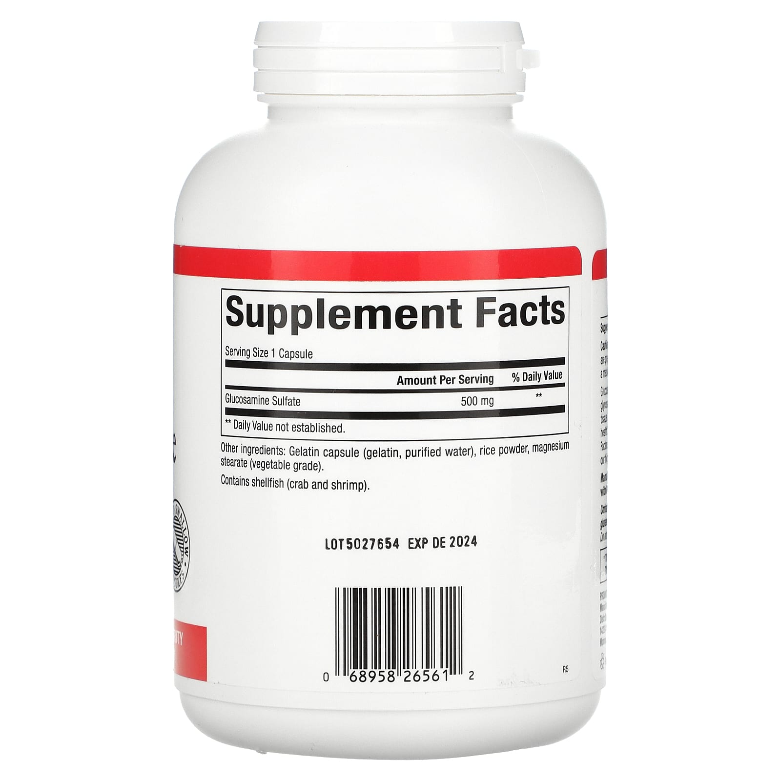 Natural Factors, Glucosamine Sulfate, 500 mg, 360 Capsules UPC 068958265612 | Hilife Vitamins