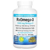 Natural Factors, Rx Omega-3, 630 mg, 240 Softgels UPC 068958354910 | Hilife Vitamins