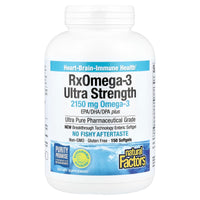 Natural Factors, RxOmega-3 Ultra Strength, 150 Softgels UPC 068958354934 | Hilife Vitamins