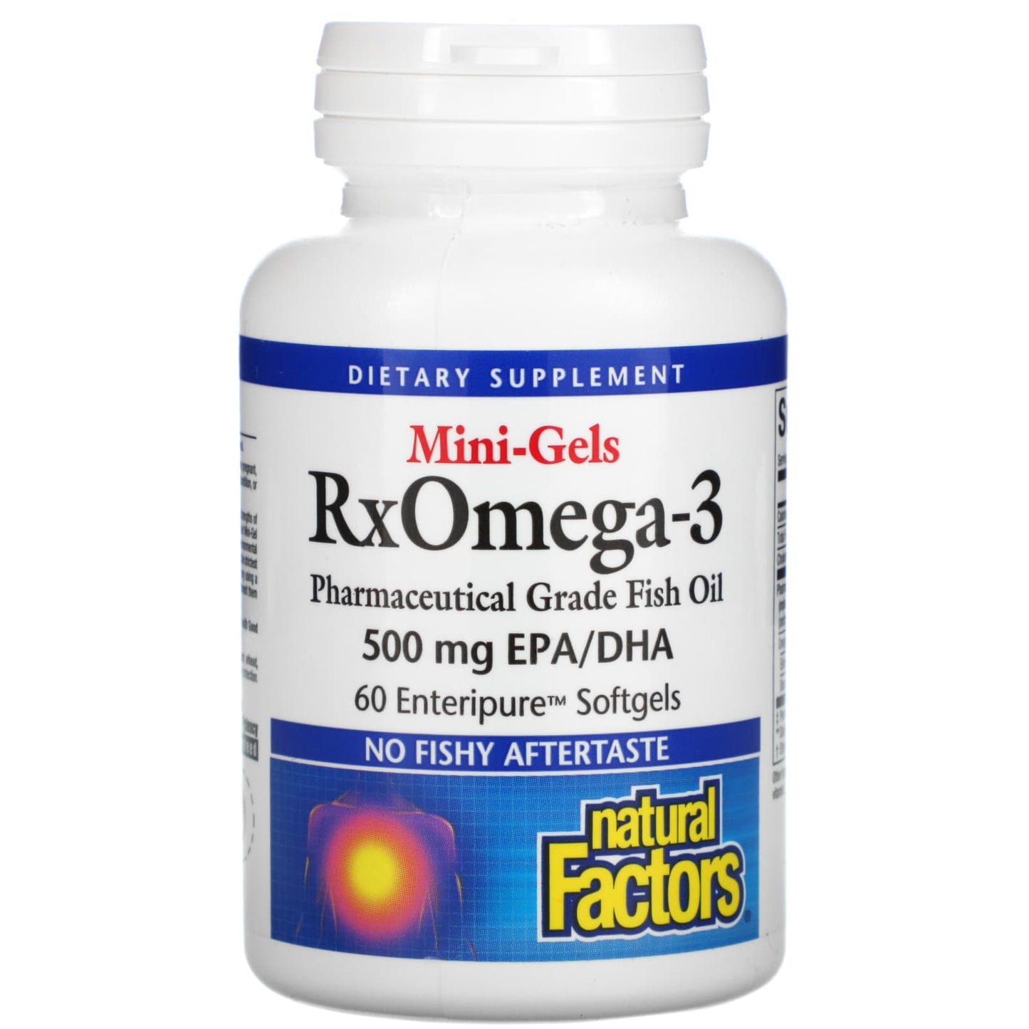 Natural Factors, RxOmega-3 Mini-Gels, 500 mg, 60 Softgels UPC 068958354941 | Hilife Vitamins