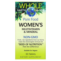 Natural Factors, Whole Earth & Sea Women's Multivitamin & Mineral, 60 Tablets UPC 068958355023 | Hilife Vitamins