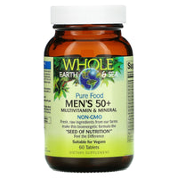 Natural Factors, Whole Earth & Sea Men's 50+ Multivitamin & Mineral, 60 Tablets UPC 068958355030 | Hilife Vitamins