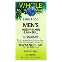 Natural Factors, Whole Earth & Sea Men's Multivitamin & Mineral, 60 Tablets UPC 068958355047 | Hilife Vitamins