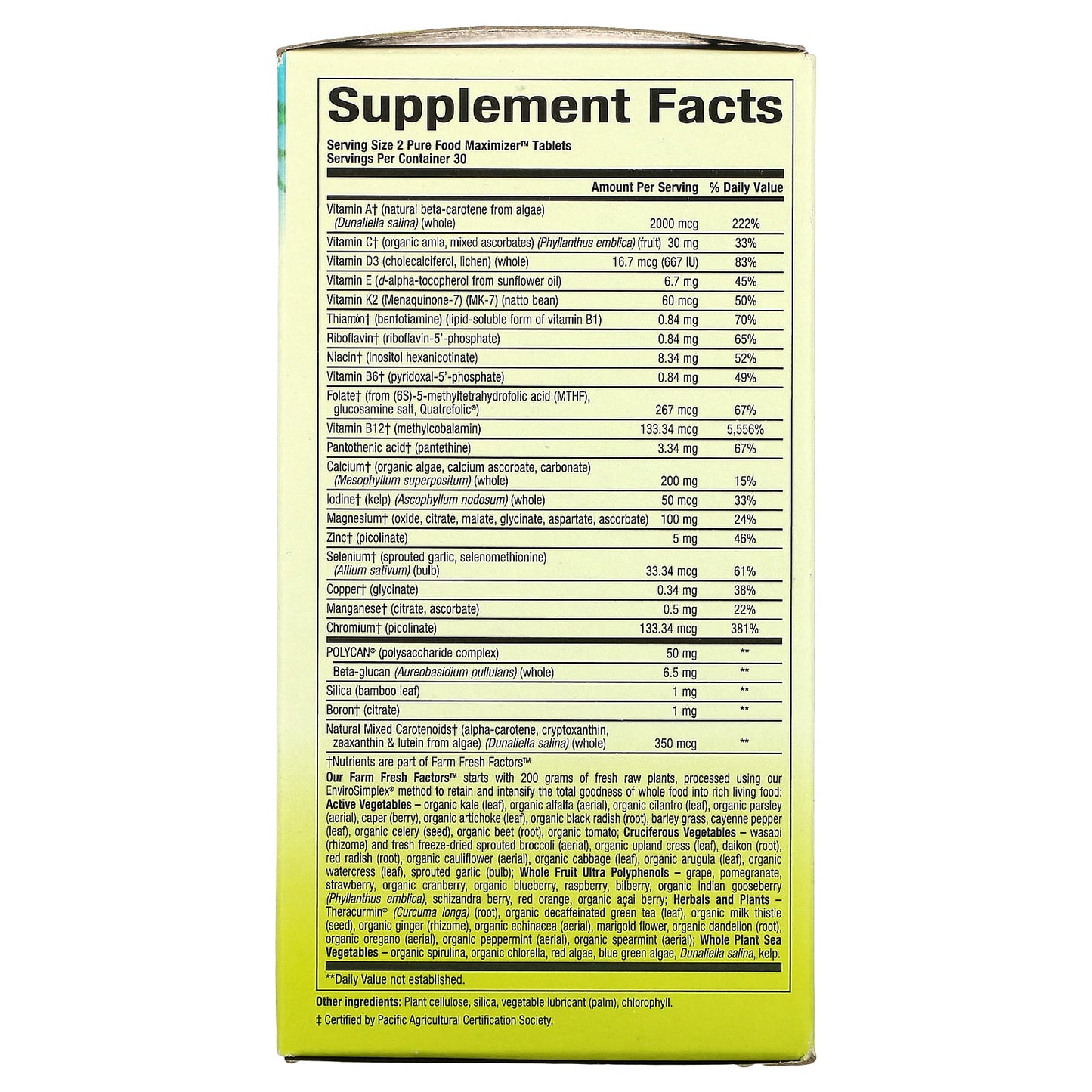 Natural Factors, Whole Earth & Sea Bone Structure Multivitamin & Mineral Description, 60 Tablets UPC 068958355054