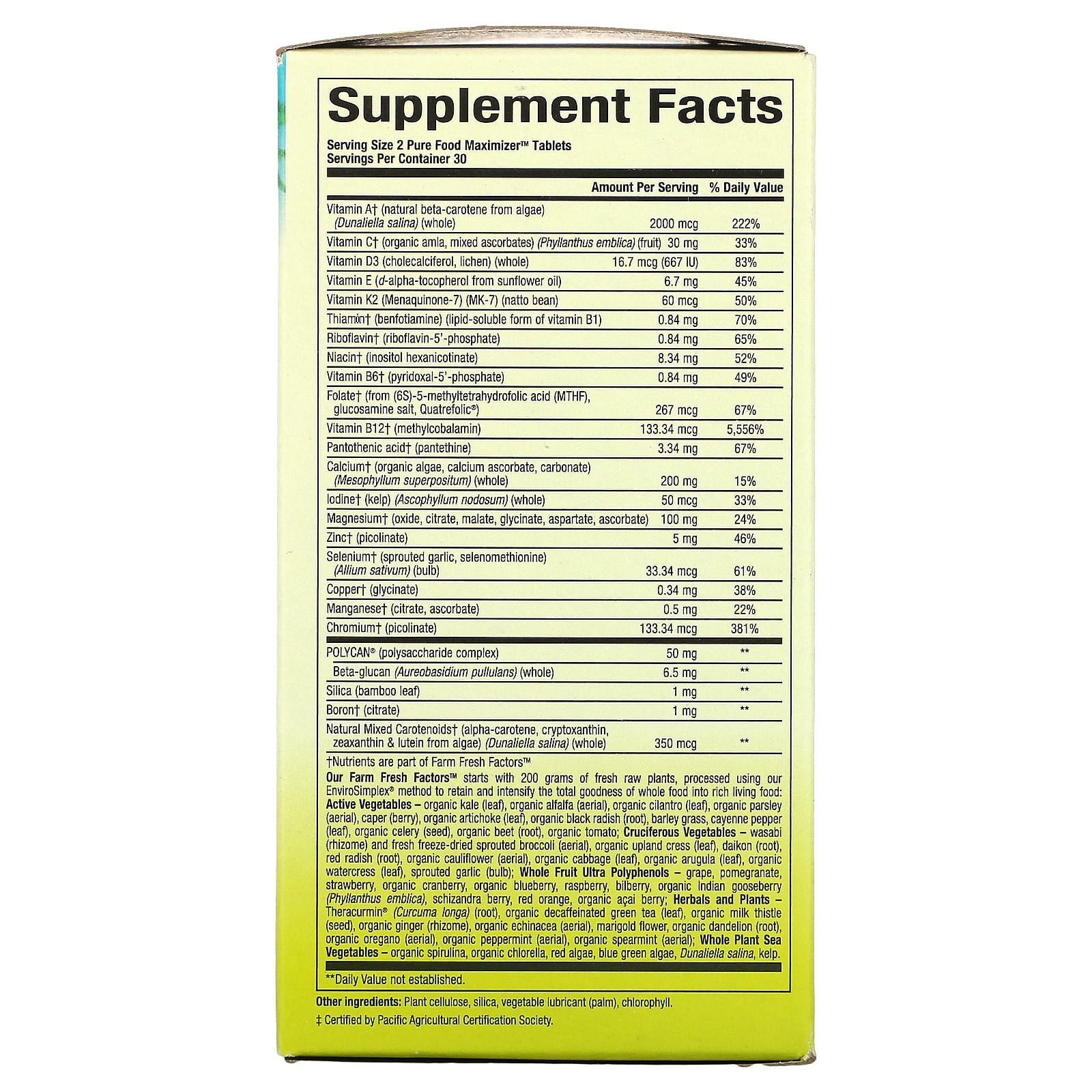 Natural Factors, Whole Earth & Sea Bone Structure Multivitamin & Mineral Description, 60 Tablets UPC 068958355054