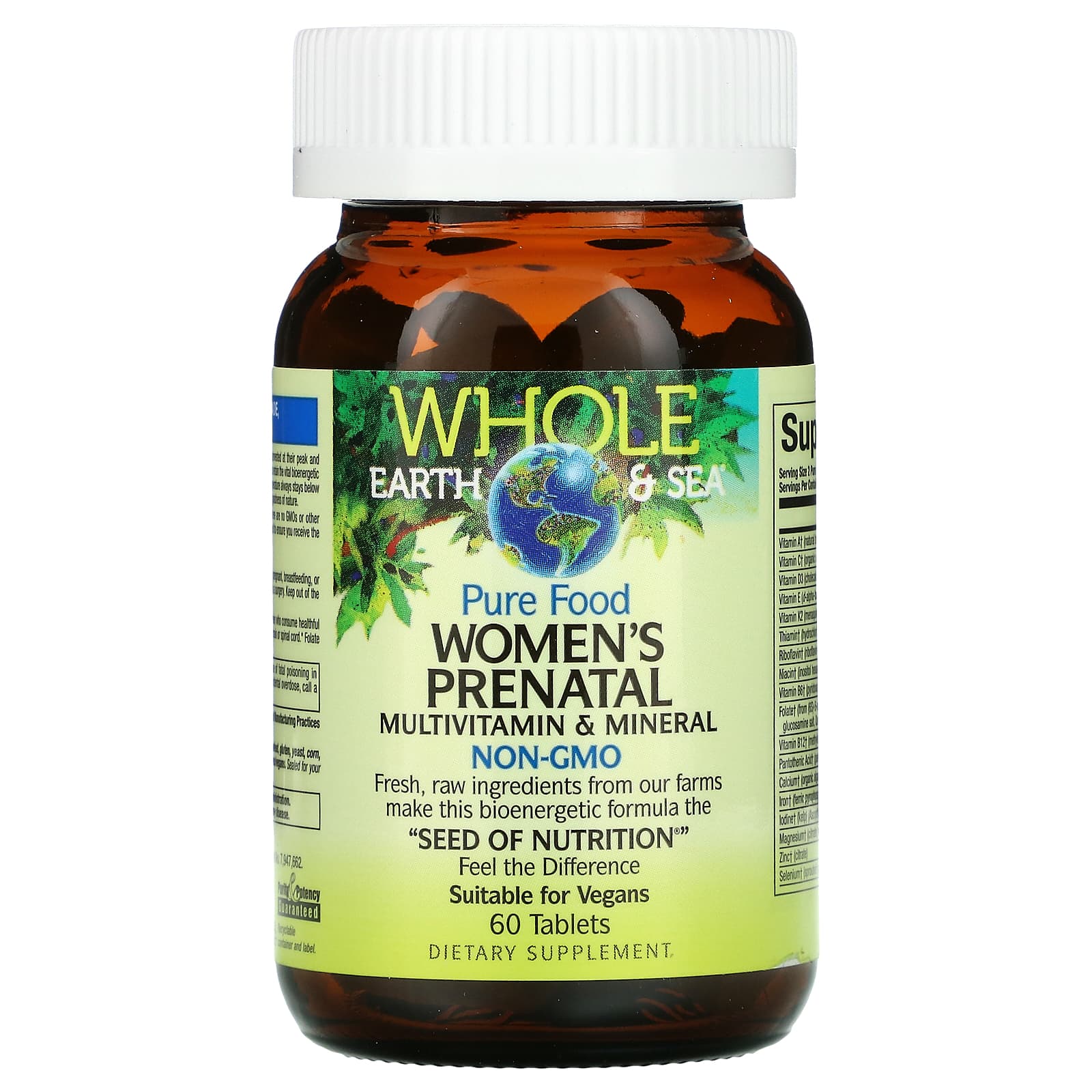 Natural Factors, Whole Earth & Sea Women's Prenatal Multivitamin & Mineral, 60 Tablets UPC 068958355177 | Hilife Vitamins