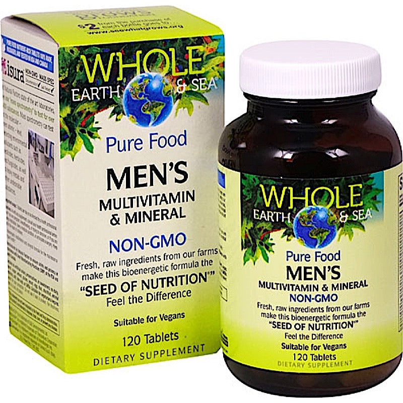 Natural Factors, Whole Earth & Sea Men's Multivitamin & Mineral, 120 Tablets UPC 068958355221 | Hilife Vitamins