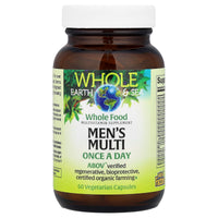 Natural Factors, Whole Earth & Sea®, Men's Multi, 60 Vegetarian Capsules UPC 068958355658 | Hilife Vitamins
