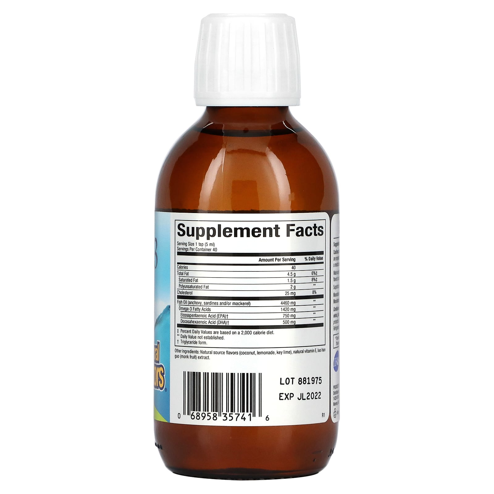 Natural Factors, SeaRich Omega-3, Coconut-Lime, 6.76 Oz UPC 068958357416 | Hilife Vitamins