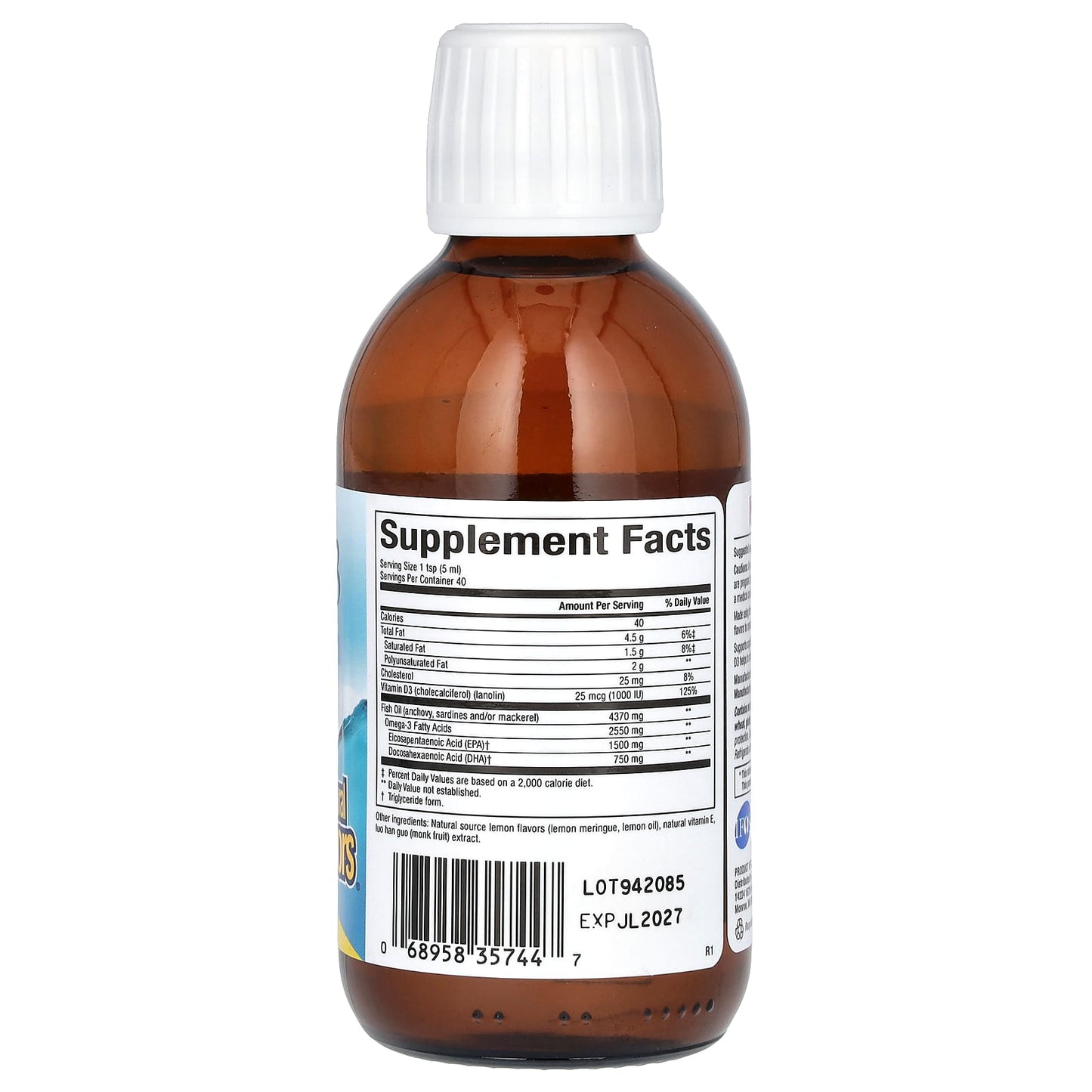 Natural Factors, Sea Rich, Omega-3, 1500 mg EPA/750 mg D, 6.76 Oz Liquid UPC 068958357447 | Hilife Vitamins