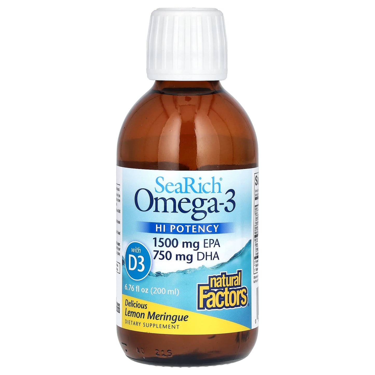 Natural Factors, Sea Rich, Omega-3, 1500 mg EPA/750 mg D, 6.76 Oz Liquid UPC 068958357447 | Hilife Vitamins