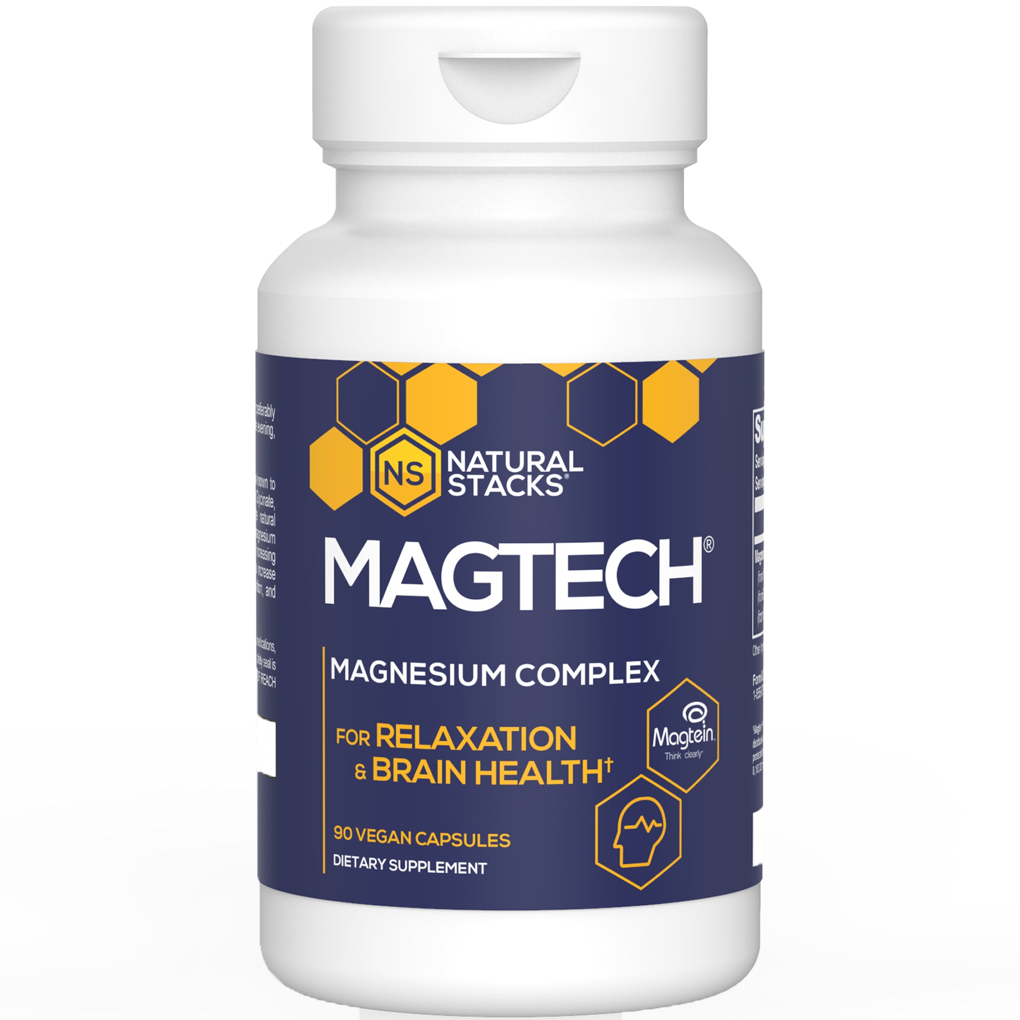 Natural Stacks, MagTech, Magnesium Complex, 90 Vegetarian Capsules UPC 718879621607 | HiLife Vitamins