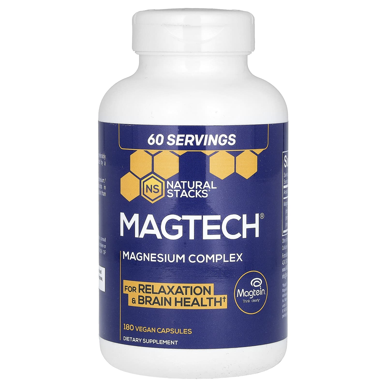 Natural Stacks, MagTech®, Magnesium Complex, 180 Vegan Capsules