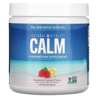 Natural Vitality, CALM, The Anti-Stress Drink Mix, Raspberry-Lemon, 8 oz (226 g) UPC 183405043503 | HiLife Vitamins
