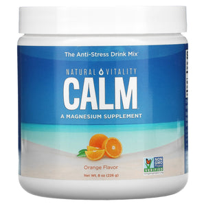 Natural Vitality, Natural Calm Orange Calm, 8 Oz - 183405043510 | Hilife Vitamins