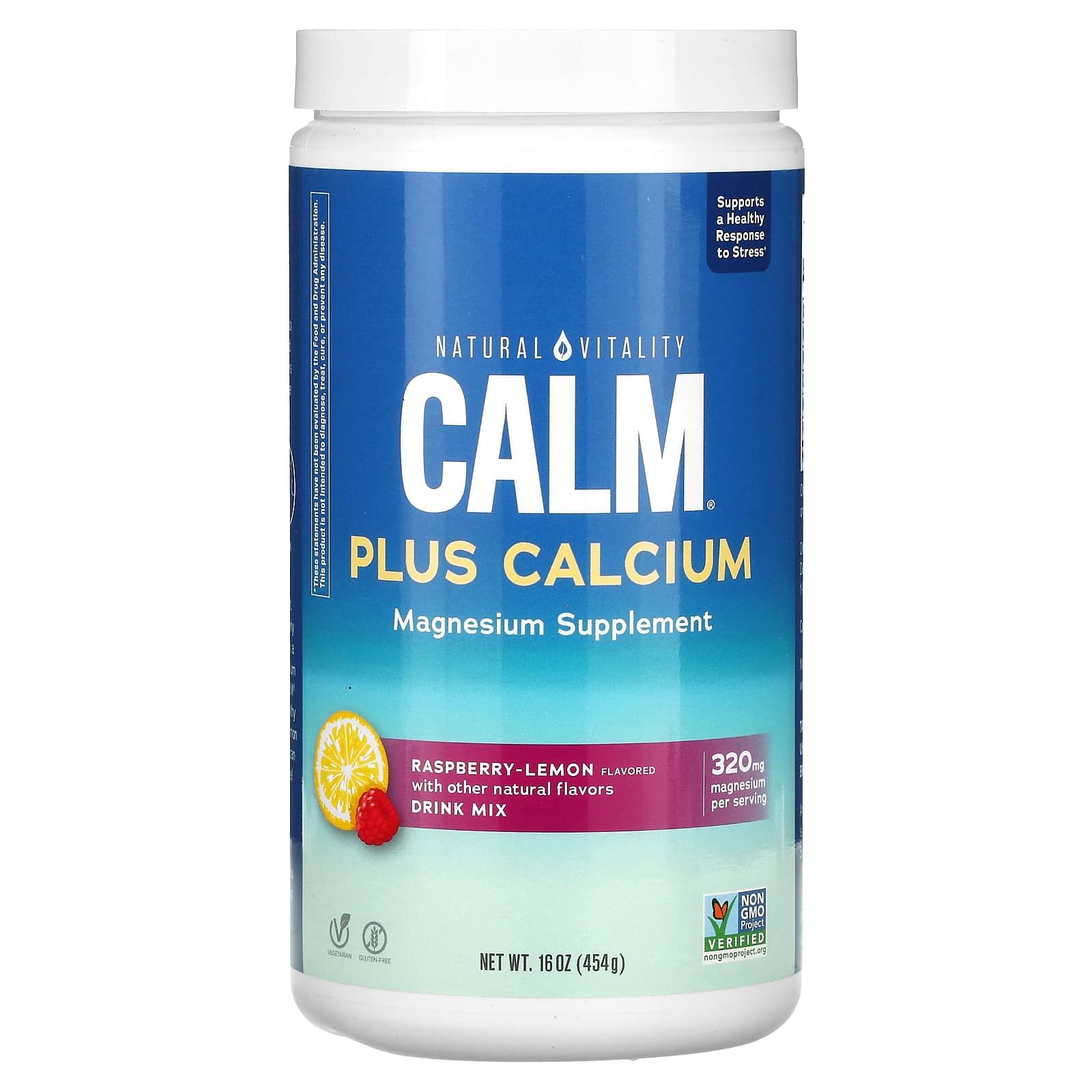 Natural Vitality, Calm Plus Calcium Rasp/Lem, 16 Oz UPC 875534001461 | HiLife Vitamins