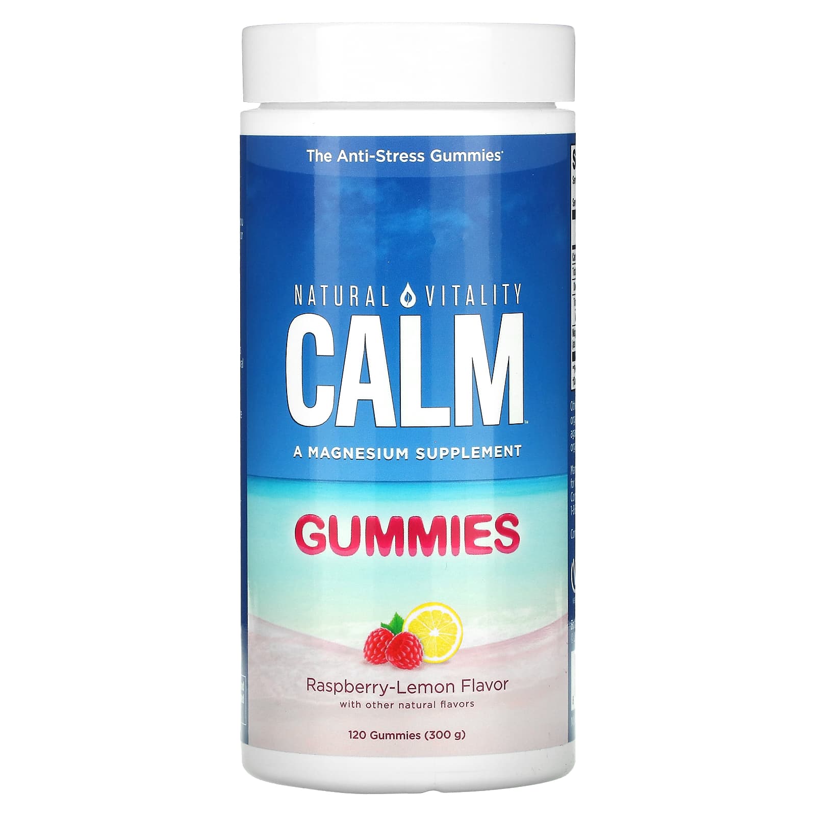 Natural Vitality, Magnesium Gummies Raspberry Lemon, 120 Gummies UPC 875534002406 | HiLife Vitamins