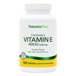 Nature's Plus, Chewable, Vitamin E, 400 IU, Carob Flavor, 90 Chewables UPC 097467028203 | Hilife Vitamins