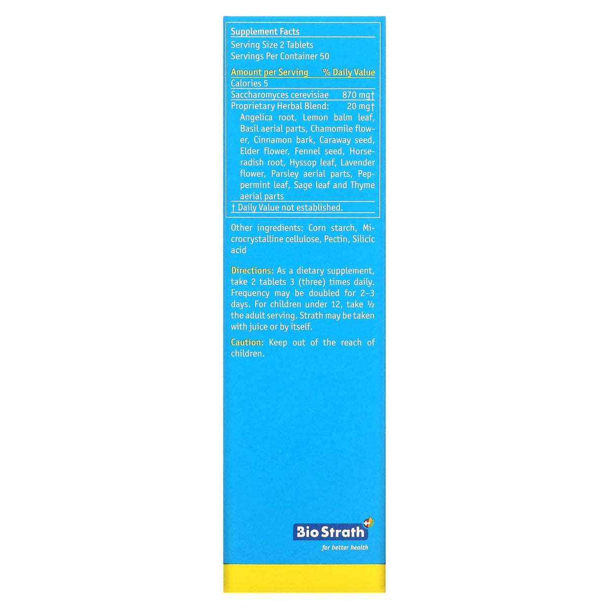 Nature’s Answer, Bio-Strath, 100 Tablets UPC 021718608036 | Hilife Vitamins