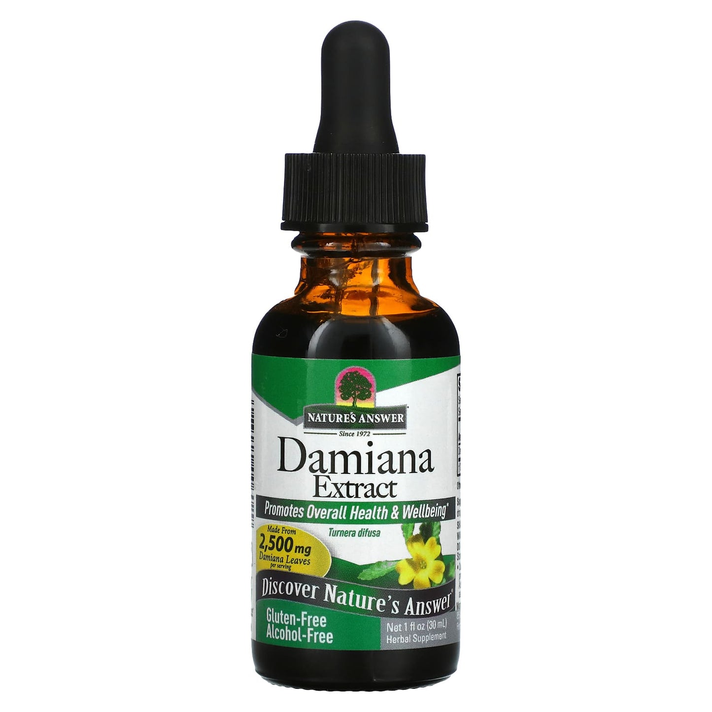 Nature’s Answer, Damiana Leaves Alcohol Free Extract, 1 Oz UPC 083000006029 | Hilife Vitamins